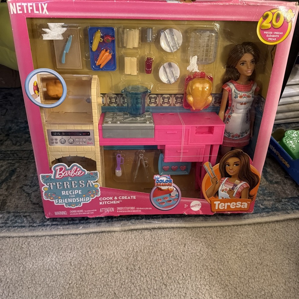 Brand New Barbie and Teresa Recipe for Friendship Doll Cook Create Kitchen 20 Pc